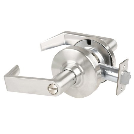 SCHLAGE Grade 1 Bath/Bedroom Privacy Lock, Rhodes Lever, Non-Keyed, Satin Nickel Finish, Non-Handed ND40S RHO 619